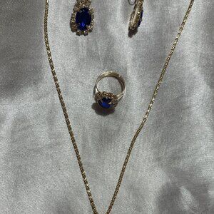 necklace, earrings and ring set